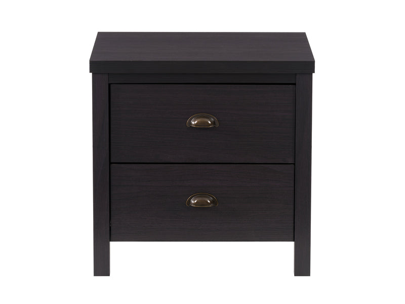 black 2 Drawer Night Stand Boston Collection product image by CorLiving