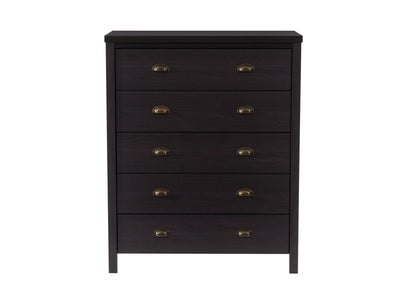 black 5 Drawer Dresser Boston Collection product image by CorLiving#color_black