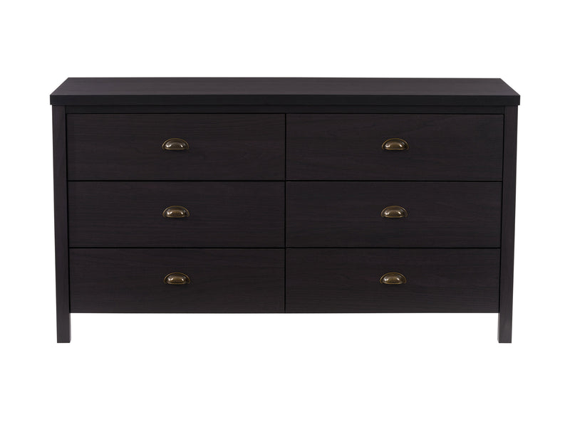 black 6 Drawer Dresser Boston Collection product image by CorLiving