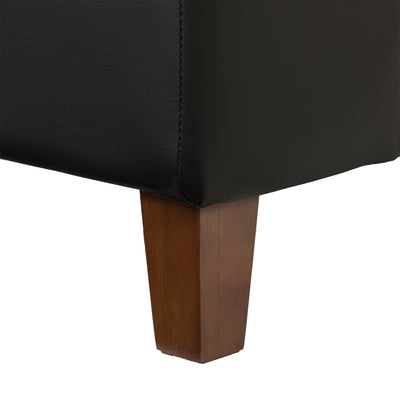 black Leather Armchair Burnaby Collection detail image by CorLiving#color_black