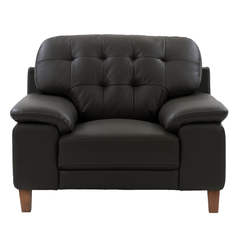 black Leather Armchair Burnaby Collection product image by CorLiving