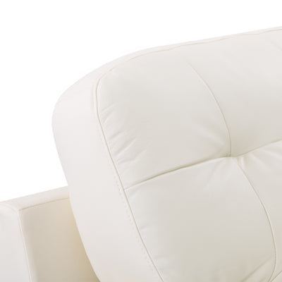 white Leather Armchair Burnaby Collection detail image by CorLiving#color_white
