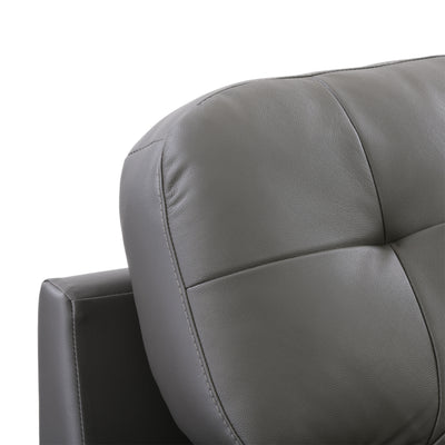 medium grey leather Leather Armchair Burnaby Collection detail image by CorLiving#color_medium-grey-leather