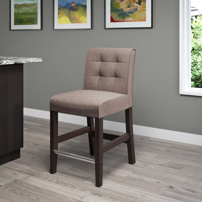 brown Brown Bar Stool Counter Height Antonio Collection lifestyle scene by CorLiving#color_brown