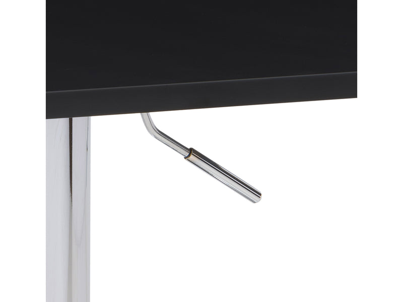 black Adjustable Height Square Bar Table Maya Collection detail image by CorLiving