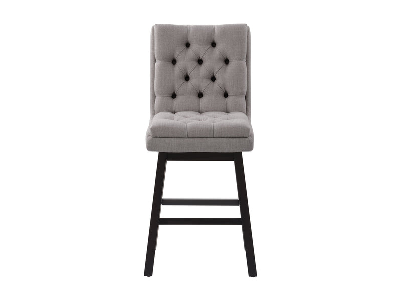 light grey and dark brown Cushioned Bar Stools Set of 2 Leilani Collection product image by CorLiving