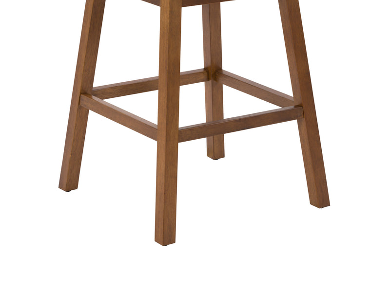 dark grey and brown High Back Bar Stools Set of 2 Luca Collection detail image by CorLiving