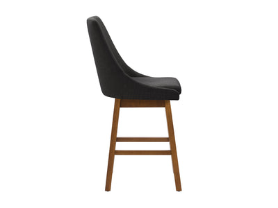 dark grey and brown High Back Bar Stools Set of 2 Luca Collection product image by CorLiving#color_dpt-dark-grey