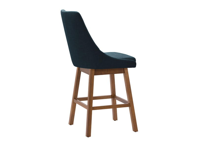 navy blue and brown High Back Bar Stools Set of 2 Luca Collection product image by CorLiving
