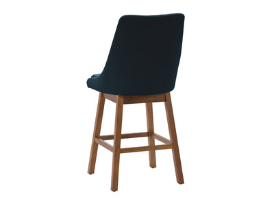 navy blue and brown High Back Bar Stools Set of 2 Luca Collection product image by CorLiving#color_dpt-blue