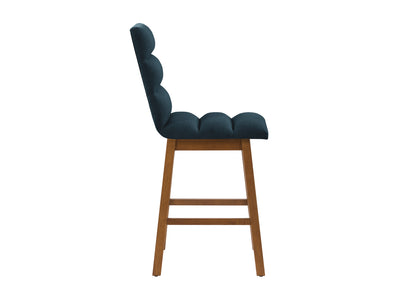 navy blue and brown Wood Bar Stools Set of 2 Lilibet Collection product image by CorLiving#color_dpt-blue