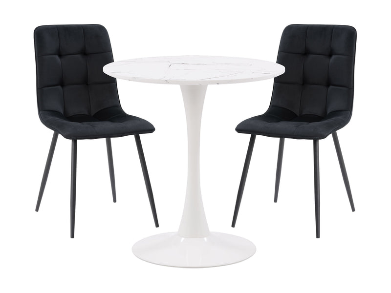 black 3 Piece Bistro Dining Set Ivo Collection product image by CorLiving