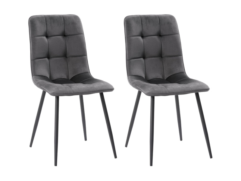 grey Velvet Upholstered Dining Chairs, Set of 2 Nash Collection product image by CorLiving