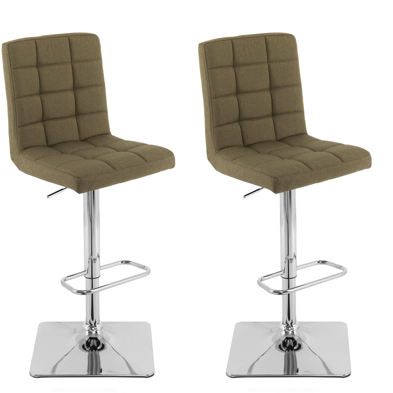 olive green High Back Bar Stools Set of 2 Quinn Collection product image by CorLiving