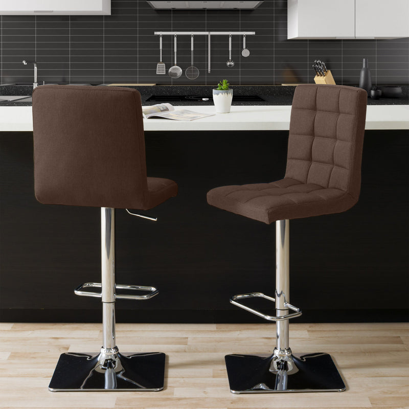 dark brown High Back Bar Stools Set of 2 Quinn Collection lifestyle scene by CorLiving
