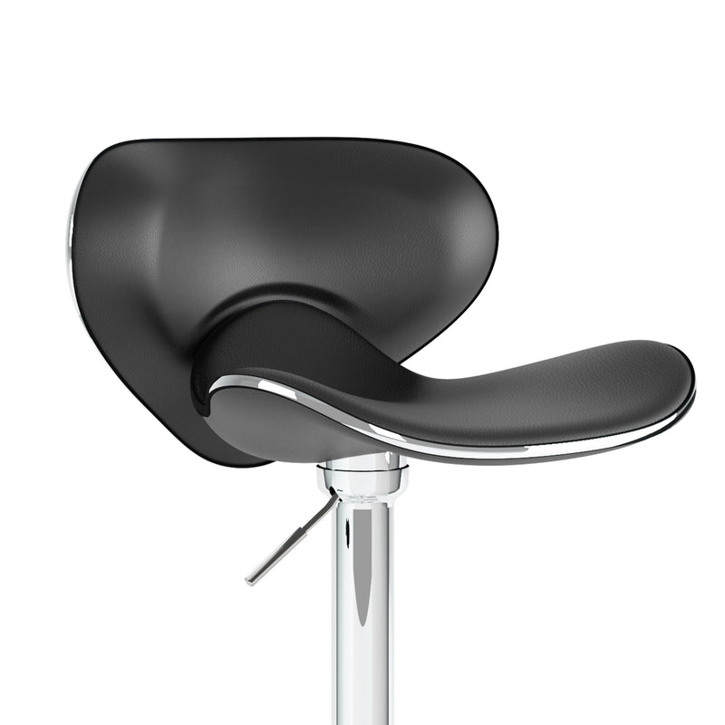 black Bar Stools with Backs Set of 2 Marcus Collection detail image by CorLiving