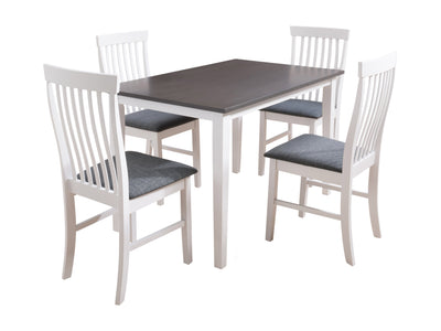 Grey and White Dining Set, 5pc Michigan Collection product image by CorLiving#color_michigan-grey-and-white