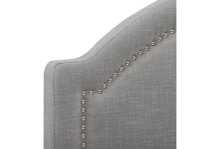 grey Upholstered Queen Bed Florence Collection detail image by CorLiving#color_grey