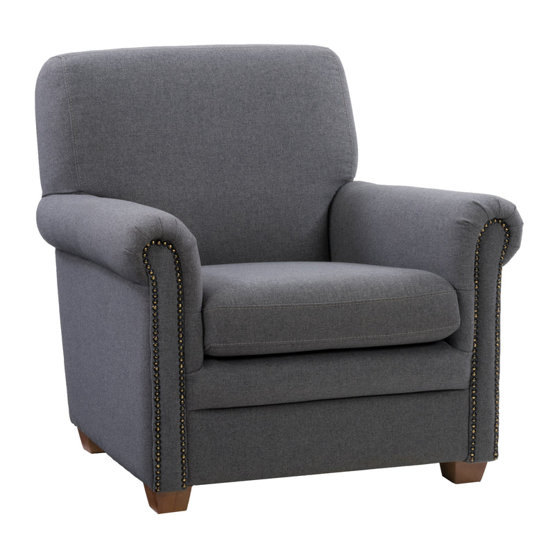 medium grey fabric Grey Armchair Zoe Collection product image by CorLiving