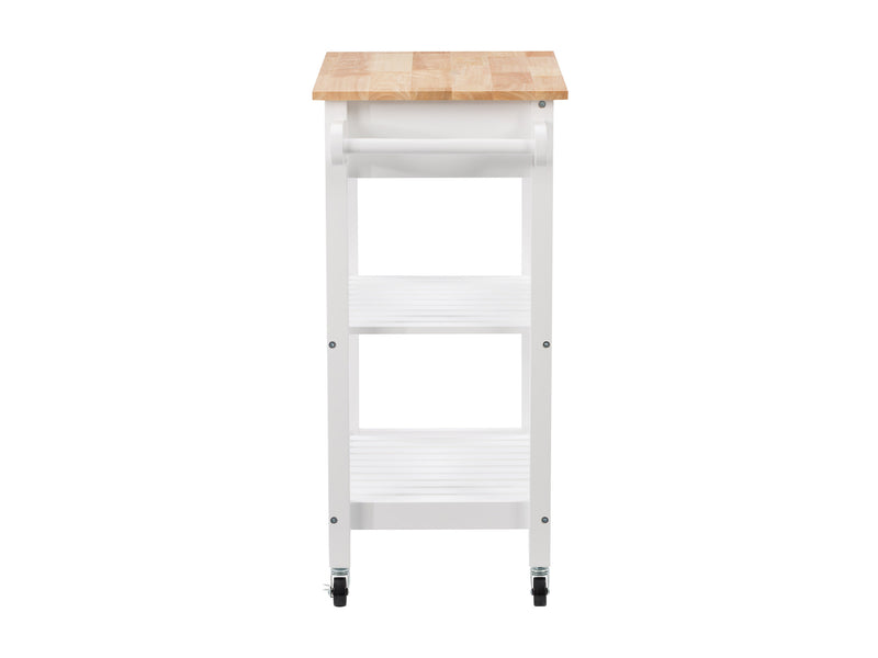 white Kitchen Cart on Wheels Sage Collection product image by CorLiving