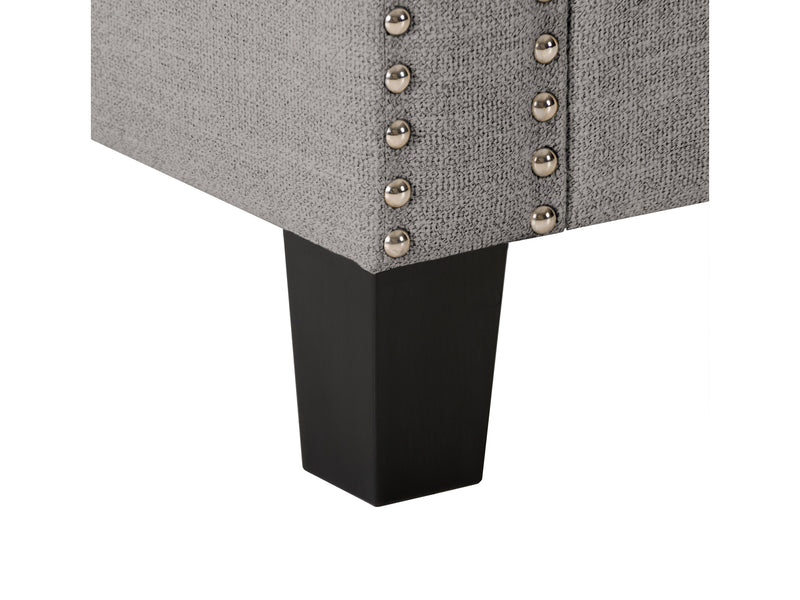 light grey End of Bed Storage Bench Luna Collection detail image by CorLiving