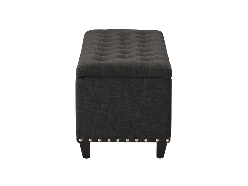 dark grey End of Bed Storage Bench Leilani Collection product image by CorLiving