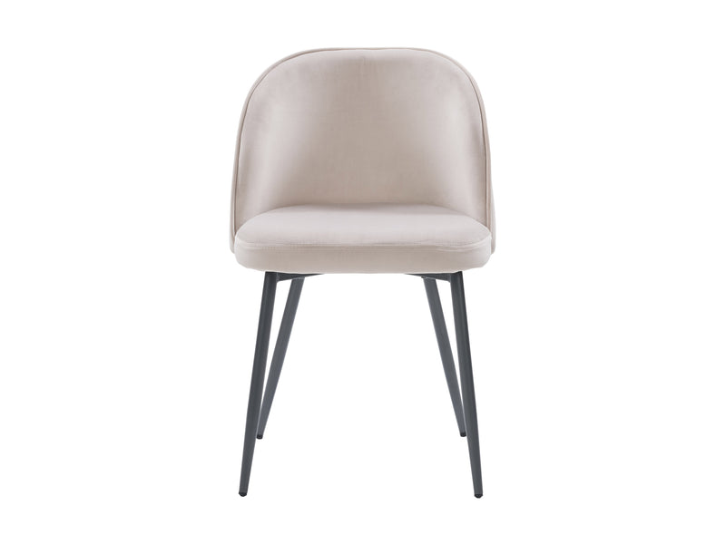 greige Velvet Side Chair Ayla Collection product image by CorLiving
