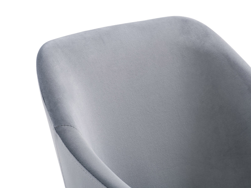 grey Velvet Dining Chairs, Set of 2 Alice Collection detail image by CorLiving