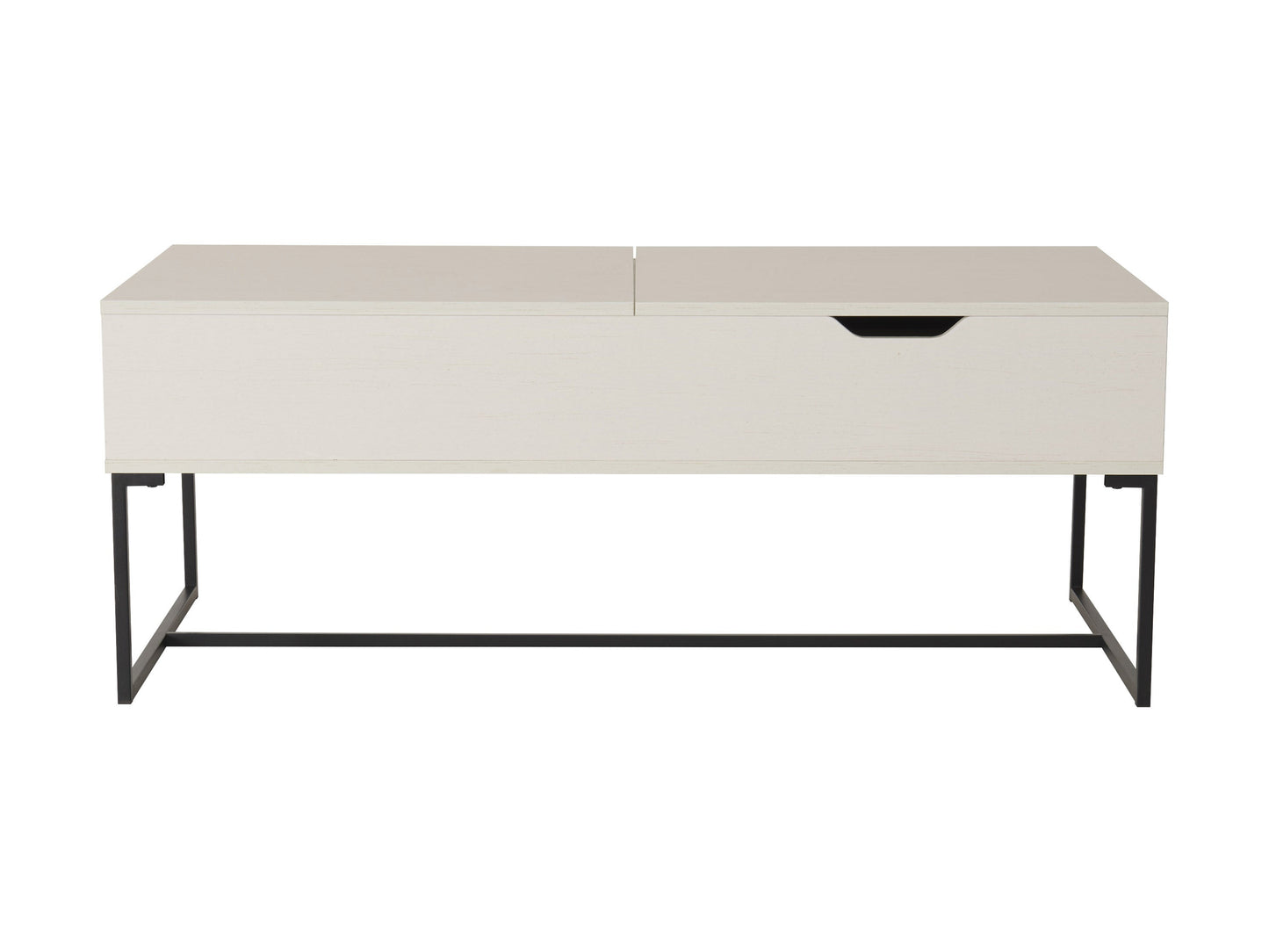 White lift top coffee table with a sleek design, featuring a glossy finish, sturdy wooden legs, and a hidden storage compartment, perfect for modern living rooms and multifunctional use.