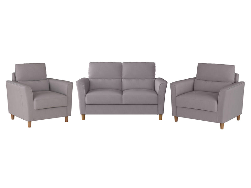 light grey 3 Piece Living Room Set Caroline Collection product image by CorLiving