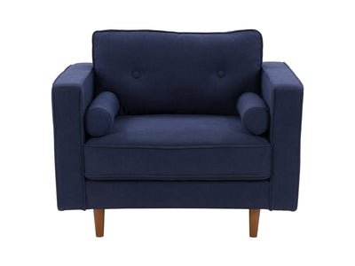 navy blue Accent Chair with Ottoman Mulberry Collection detail image by CorLivingg#color_mulberry-navy-blue