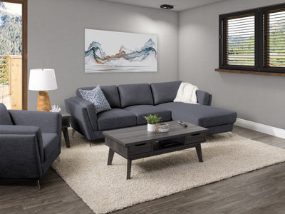 deep blue L Shaped Sofa, Right Facing Lansing Collection lifestyle scene by CorLiving#color_deep-blue