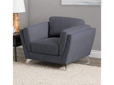 deep blue Upholstered Armchair Lansing Collection lifestyle scene by CorLiving#color_lansing-deep-blue