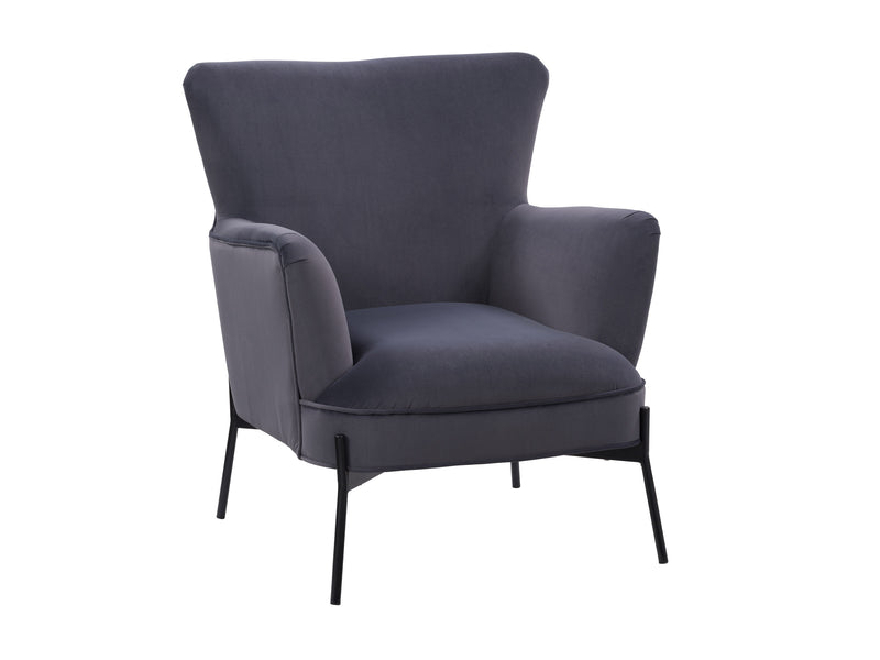 grey Modern Wingback Chair Eliana Collection product image by CorLiving
