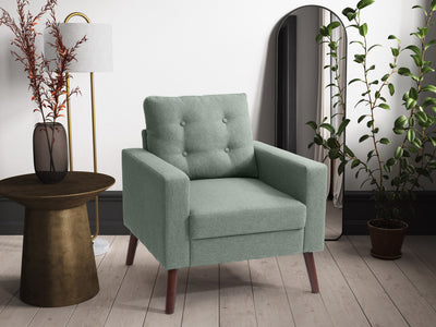green Tufted Accent Chair Lyla Collection lifestyle scene by CorLiving#color_lyla-green