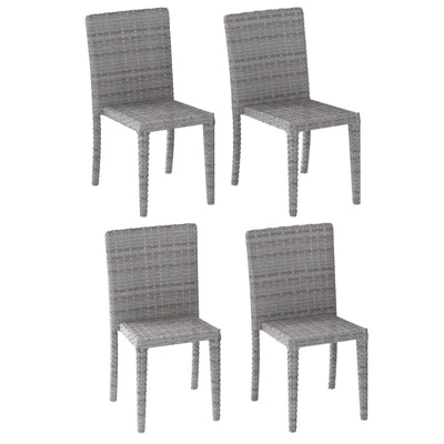 grey weave Dining Chairs 4pc Brisbane Collection product image by CorLiving#color_blended-grey-weave