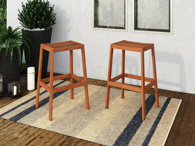 brown Natural Wood Bar Stools, Set of 2 Miramar Collection lifestyle scene by CorLiving#color_miramar-brown