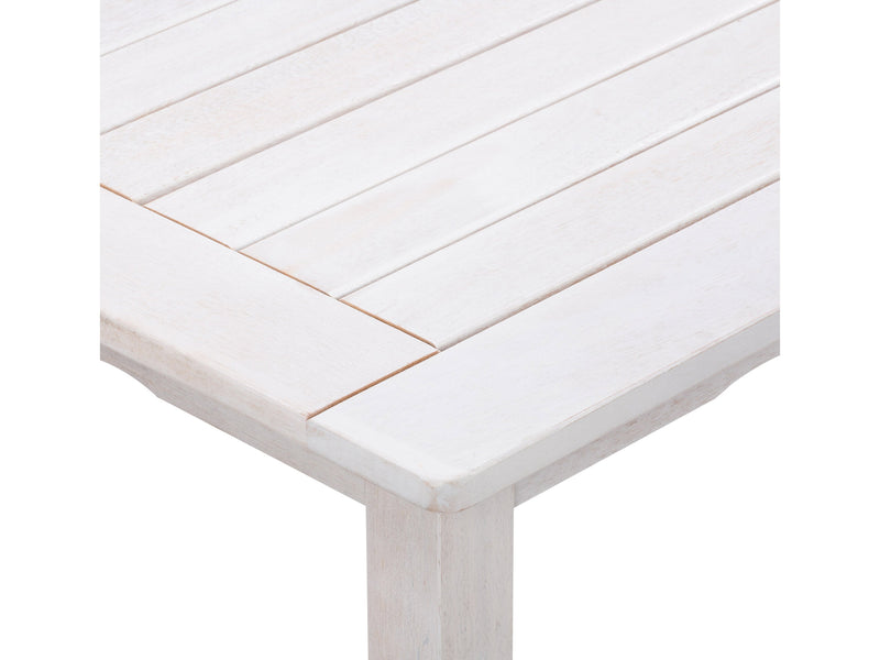 white Outdoor Wood Dining Table Miramar Collection detail image by CorLiving