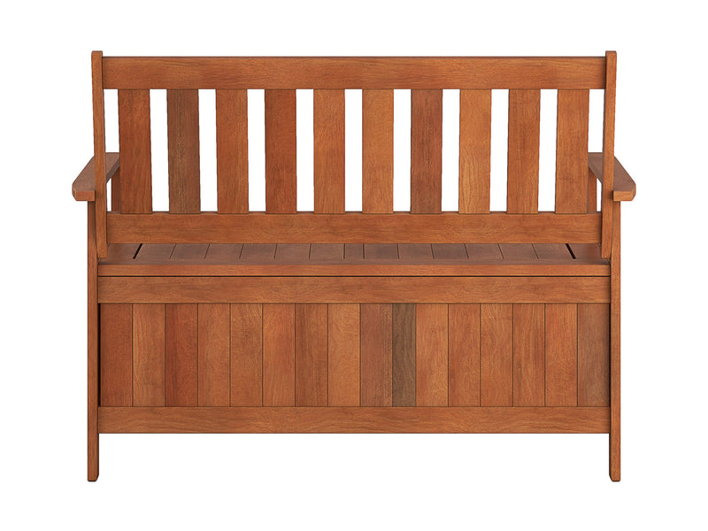 brown Wooden Storage Bench Miramar Collection product image by CorLiving