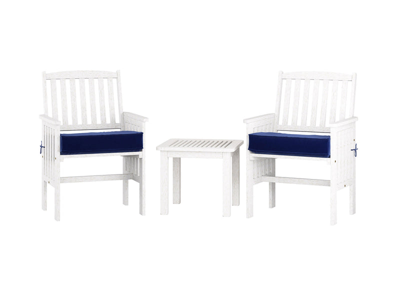 white 3 Piece Patio Set Miramar Collection product image by CorLiving