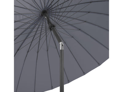 grey parasol umbrella, tilting Sun Shield detail image CorLiving#color_grey