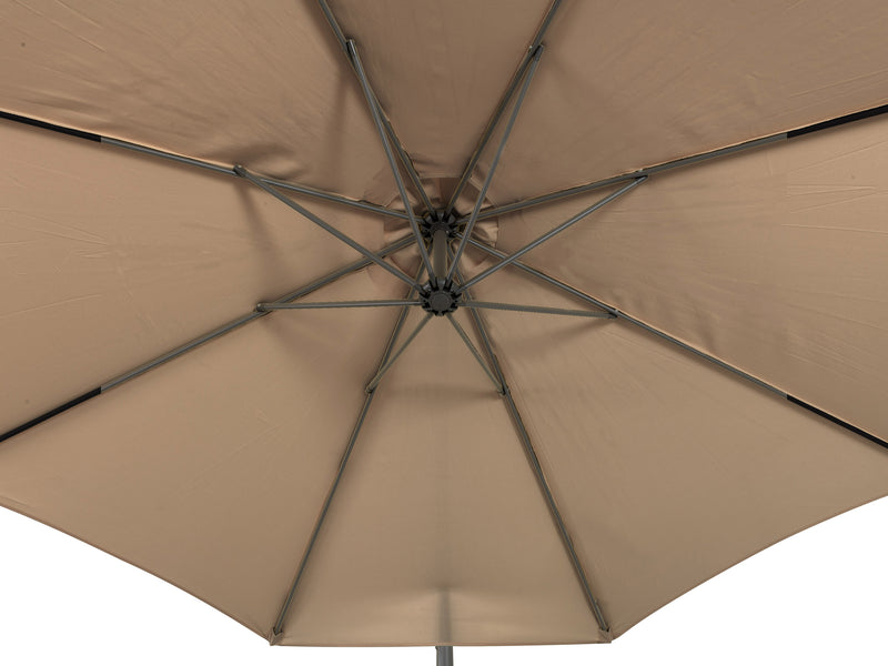brown offset patio umbrella 400 Series detail image CorLiving