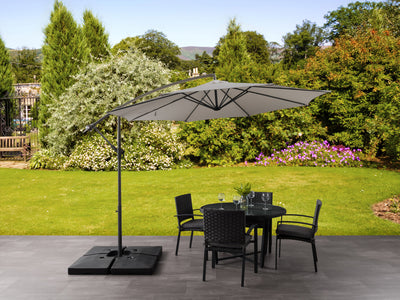 grey offset patio umbrella 400 Series lifestyle scene CorLiving#color_ppu-grey