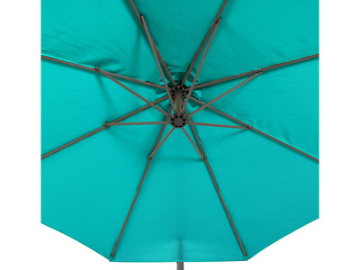turquoise blue offset patio umbrella 400 Series detail image CorLiving#color_ppu-turquoise-blue