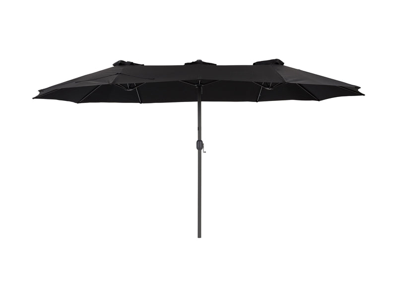 black double patio umbrella, 15ft Bertha collection product image CorLiving