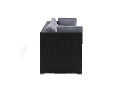 black and ash grey Outdoor Wicker Sofa, 3pc Parksville Collection product image by CorLiving#color_black-and-ash-grey