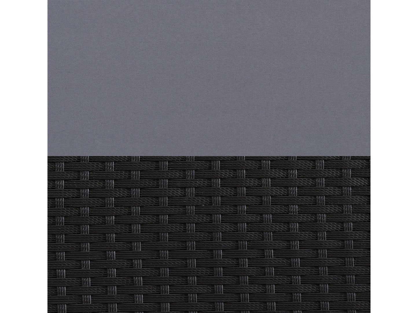 Gray outdoor patio sectional set with seven pieces, featuring weather-resistant wicker, plush cushions, and a modern design. Includes a glass-top coffee table and modular seating for customizable arrangements.