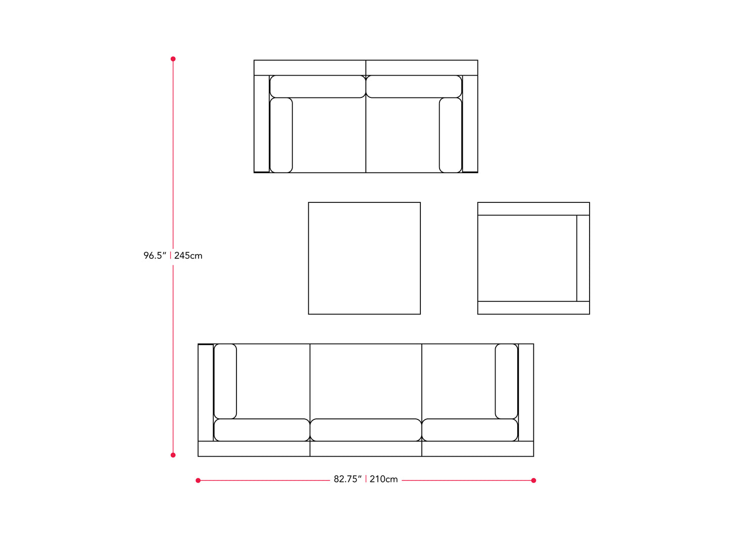 Modern gray outdoor sofa set with cushions, 7-piece patio conversation furniture, featuring durable wicker rattan and weather-resistant fabric, perfect for garden or backyard lounging.