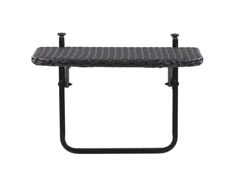 black weave Balcony Railing Table Parksville Collection product image by CorLiving