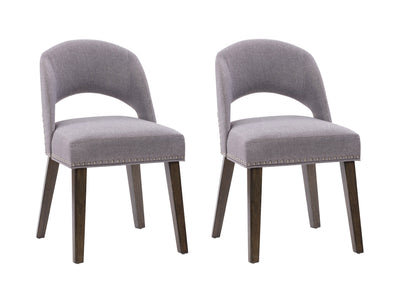 pewter grey Mid Century Dining Chairs, Set of 2 Tiffany Collection product image by CorLiving#color_pewter-grey